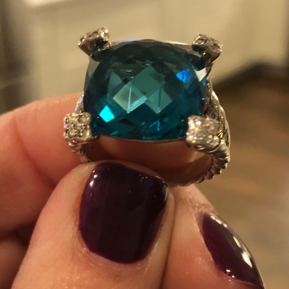 PRICE DROP! David Yurman On Point Blue Topaz Ring